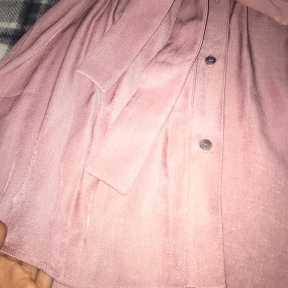 MATTER OF TIME LONG SLEEVE SHIRT DRESS (MAUVE) - Picture 9 of 11